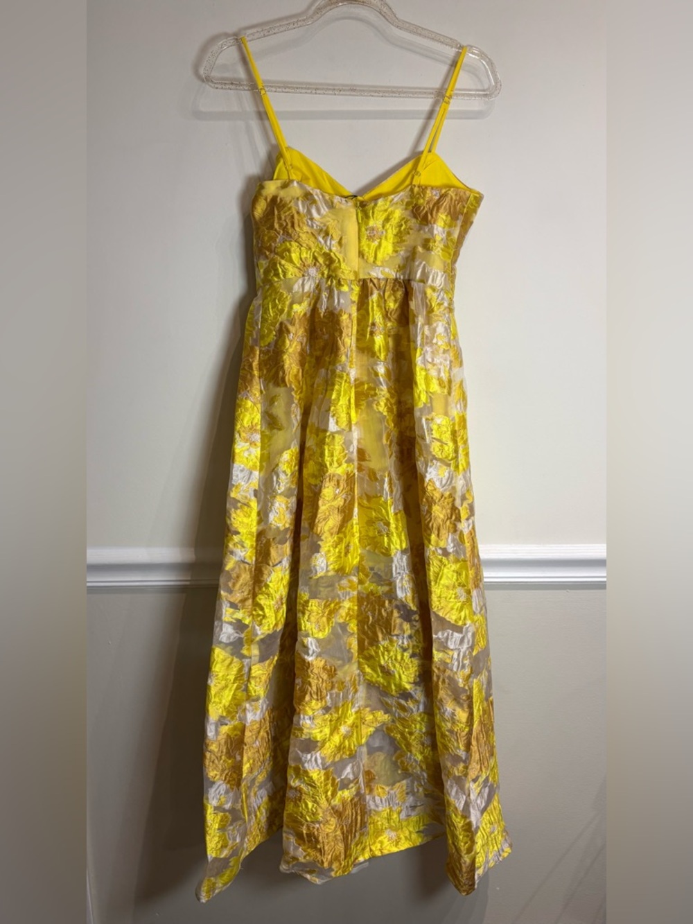 SHOWPO NWT BRAILEY MIDI DRESS Aline Corset Detail Dress In Yellow Size 2 - Picture 5 of 10